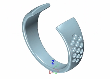 實例教程23：使用中望3D進行鉆石對戒設(shè)計之1（開環(huán)男戒）