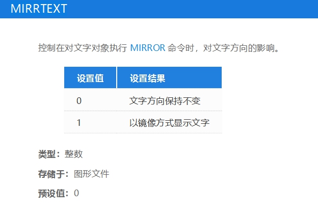 CAD中鏡像文字保持不變的方法