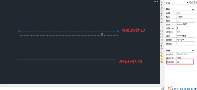 CAD中使用雙線的技巧
